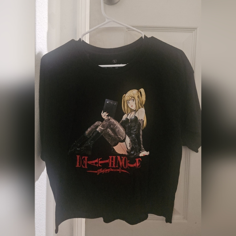 Black Graphic T-Shirt with Anime Design